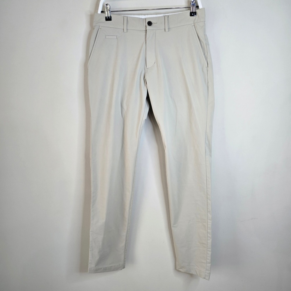 Kjus Mens Tailored Fit Golf Pants Light Gray Stone W32 L32 Technical Trousers